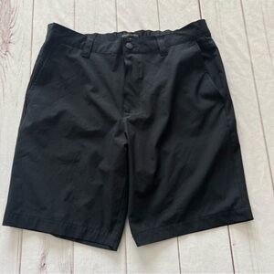 Banana Republic Shorts Mens 34 Black Chino Flat Front Cotton Blend Preppy